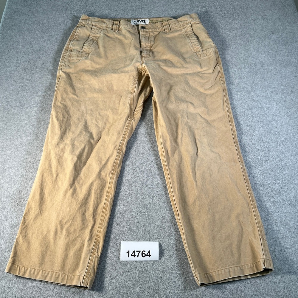 Mountain Khakis Pants Mens 40x30 Tan Cotton Slash Pockets Straight Leg Outdoor